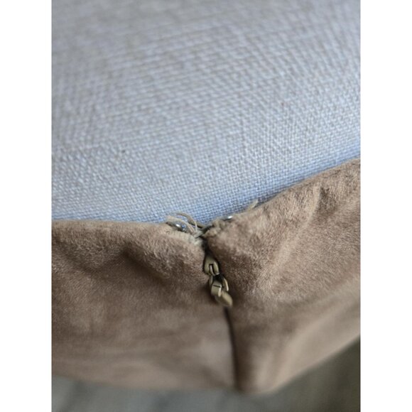 Faux Suede Skirt Tan w Laser Cutout Designs The Limited Size 4 Vintage 2000s - Picture 6 of 7